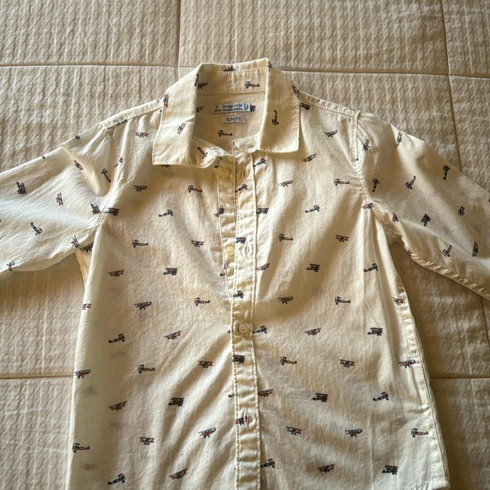 Mayoral - size 3 airplane shirt